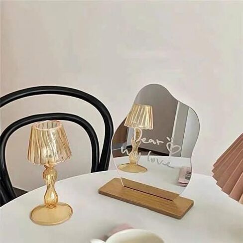 مراة مكياج اكريليك للمكتب مع حامل ديكور جمالي للمكتب - مراة فانيتي بدون اطار لغرفة النوم وغرفة المعيشة وديكور الغرفة in Kuwait