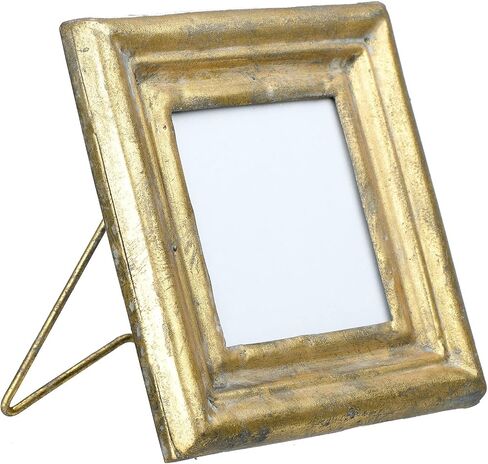 Creative Co-Op Antiqued Gold Square Picture Frame (Holds 3.5" x 3.5" Photo) in Saudi Arabia