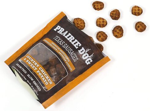 برايري دوج CSWPR16 منتجات الحيوانات الأليفة، دجاج الريف والبطاطا الحلوة، نقانق تكساس، 16 أونصة in Kuwait