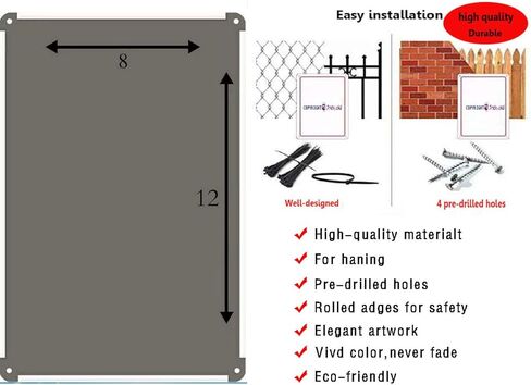 تي اس او اس كيه لافتة معدنية رترو / Dirty Garden Supply علامة معدنية عتيقة صن سيرف رمال سي ايه ستيل لا توقيع مظهر ريترو هوم كلوب بار ديكور فني جدار الفن لافتة معدنية القصدير 12 × 8 انش in Kuwait