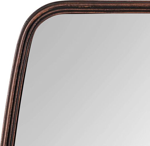 مرآة أسطوانة حديثة من كيت آند لوريل كاسكيل، مقاس 18 × 48، برونزية داكنة، أسطوانة مستطيلة مستديرة كاملة الطول للجدار in Kuwait