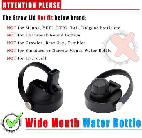 Ouharty Spout Lid for Wide Mouth Hydroflask Water Bottles Replacement Straw Lids for Hydro Flask Wide Mouth 32 40 64 oz Water Bottle in Saudi Arabia