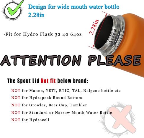 Ouharty Spout Lid for Wide Mouth Hydroflask Water Bottles Replacement Straw Lids for Hydro Flask Wide Mouth 32 40 64 oz Water Bottle in Saudi Arabia