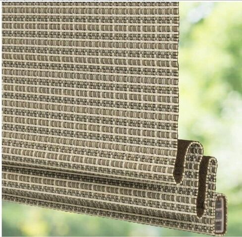 Levolor 24 بوصة × 64 بوصة Greystone Light Filtering Cordless Bamboo Roman Shade in Kuwait