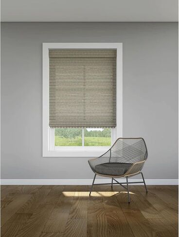Levolor 24 بوصة × 64 بوصة Greystone Light Filtering Cordless Bamboo Roman Shade in Kuwait