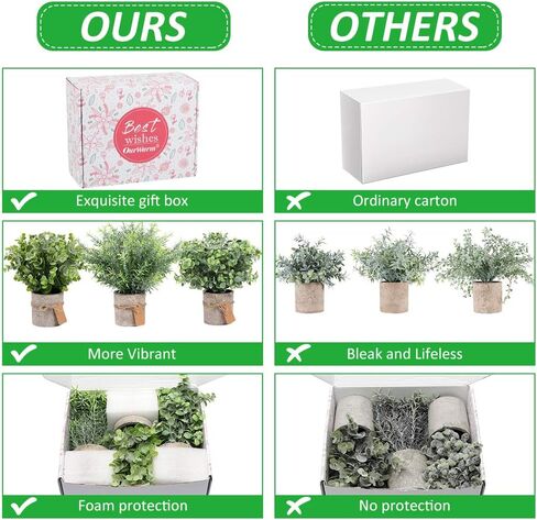 OurWarm 3 Pack Mini Potted Fake Plants Artificial Eucalyptus Plants, Small Faux Greenery Plants Indoor for Home Office Bathroom Desk Table Decor in Saudi Arabia