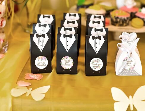 PNTKION 80 Pieces Cute Rose Flower Wreath Thank You Stickers, Wedding Baby Shower Birthday Party Decorate Watercolor Floral Themed Party Gift Wrap Bag Label Decorations in Kuwait