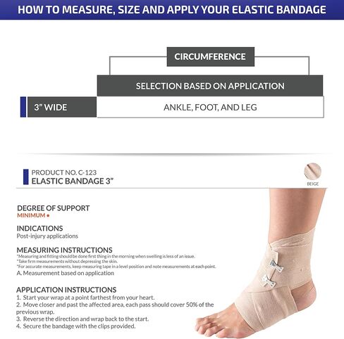 CHAMPION Reusable Elastic Bandage, Beige, Universal, 3 Inch Wide in Saudi Arabia