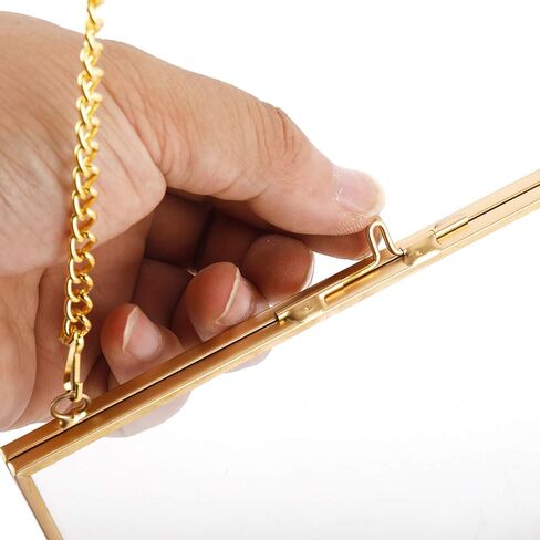 إطارات زهور مربعة مضغوطة عالية الجودة، إطار ذهبي عائم معلق مع سلسلة للضغط على صورة عمل فني لعينة النبات، ديكور حائط DIY (6.3 × 6.3 بوصة) in Kuwait