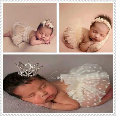 الوليد الطفل التصوير الدعائم توتو تنورة غطاء الرأس الرضع الفتيات تاج تول توتو الأميرة زي الملابس in Kuwait