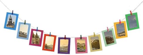 إطار صور ورقي من Chosky DIY متعدد الألوان، إطارات صور معلقة على الحائط مع مشابك وحبال تناسب صور مقاس 10.16 سم × 15.24 سم، 30 قطعة للمنزل والكلية والمكتب in Kuwait