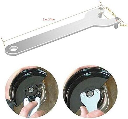 HAKATOP Angle Grinder Wrench Spanner Metal Lock Nut Fits Dewalt Milwaukee Makita 193465-4 Bosch Black & Decker Ryobi 4.5" 5" 5/8-11 in Kuwait