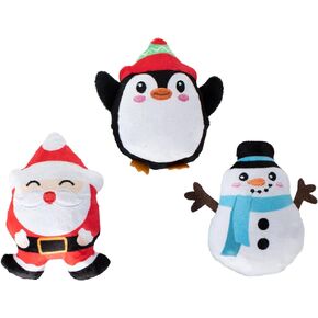 Fringe Studio Plush Dog Toy, 3 Piece Set, Snow Excited!, Pet Shop Collection (662021)