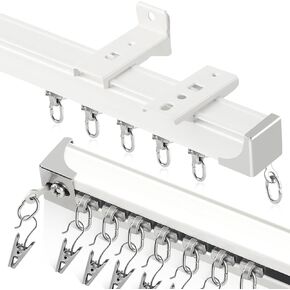 مسار ستارة للسقف، مسار ستارة يثبت على الحائط في السقف 3.3 قدم - 10 قدم، نظام سكة ستارة مرن شديد التحمل، مسار سقف للستائر، مقسم الغرفة، ار في، دش in Kuwait