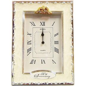 benerini Happy 25th Silver Wedding Anniversary Quartz Table Clock Gift Present in Kuwait