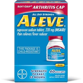 Aleve Soft Grip Arthritis Cap Gelcaps, Naproxen Sodium 220 mg (NSAID), Pain Reliever/Fever Reducer, #1 Orthopedic Surgeon Recommended, 40 Count