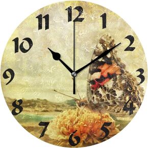 Dragon Wall Clock, Silent Non Ticking Battery Operated Creative Decorative Round Clock for Kitchen, Living Room, Bathroom, Home School Office Decor, 10 Inch