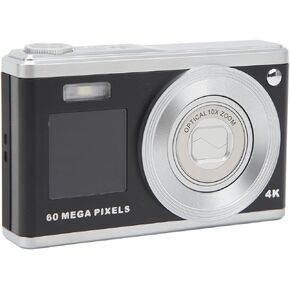 كاميرا رقمية 4K، كاميرا سيلفي بتكبير بصري 10X، تركيز تلقائي مع شاشة HD 2.88 بوصة للمبتدئين، كاميرا سفر مضادة للاهتزاز بقدرة 750 مللي أمبير في الساعة للتصوير الفوتوغرافي (أسود) in Kuwait