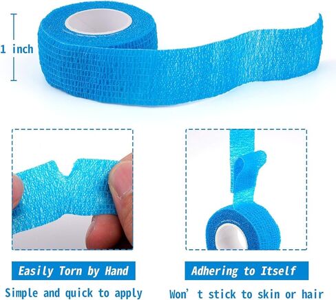 24 Pack Self Adherent Cohesive Wrap Bandages 1 Inches X 5 Yards, First Aid Tape, Elastic Self Adhesive Tape, Athletic, Sports wrap Tape, Bandage Wrap for Sports, Wrist, Ankle (Rainbow Color/24 Colors) in Kuwait