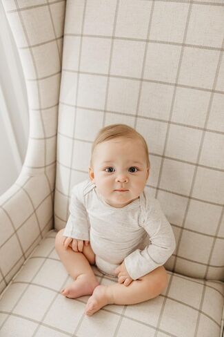 Copper Pearl Long Sleeve Bodysuit Baby: Ultra Soft Baby for Newborns, Boys, and Girls - Stylish, Comfortable, Overlap Shoulders, Premium Knit Fabric - Newborn, Midnight in Saudi Arabia