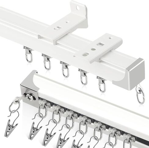 مسار ستارة للسقف، مسار ستارة يثبت على الحائط في السقف 3.3 قدم - 10 قدم، نظام سكة ستارة مرن شديد التحمل، مسار سقف للستائر، مقسم الغرفة، ار في، دش in Kuwait