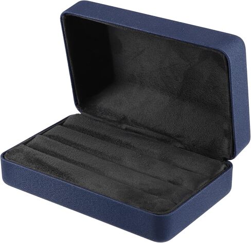 VOCOSTE Multiple Ring Box, Jewelry Storage Display Stand Ring Organizer Case PU Leather Gift Box for Wedding Engagement Birthday, Black in Saudi Arabia