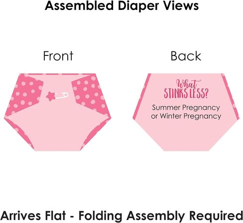 Big Dot of Happiness Baby Boy - Blue Baby Shower Conversation Starter - 2-in-1 Dirty Diaper Game - Set of 24 in Saudi Arabia