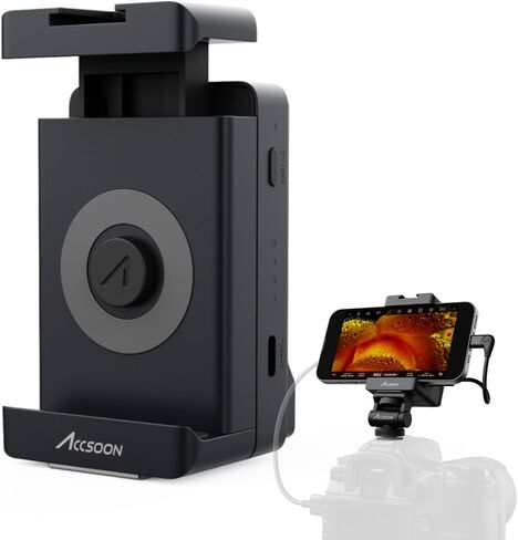 مراقبة فيديو Accsoon SeeMo HDMI إلى USB-C لأجهزة iOS، إخراج فيديو 1080P@60 إطارًا في الثانية، متوافق مع أجهزة i.Phone/iPad، زمن استجابة منخفض وشاشة في الوقت الحقيقي، بث مباشر RTMP - سهل الاستخدام in Kuwait