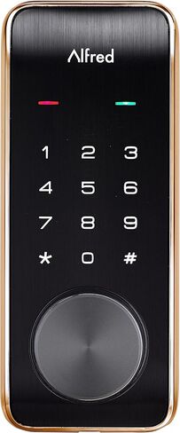 Alfred Touchscreen Keypad Pin + Key Entry Smart Door Lock Combo with Wi-Fi Connect Bridge & Key (DB2W-B-GL) in Saudi Arabia