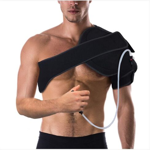 NatraCure Advanced Cold or Hot Shoulder Ice Pack Wrap, Compression Shoulder Brace for Pain Relief - Cool or Heating Pad for Rotator Cuff Injuries, Football, Baseball, Volleyball, Basketball, Golf, Softball in Saudi Arabia