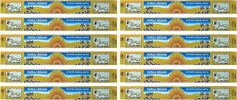 Stress Relief Suraj Sandalwood Incense - Mysore Sandal Bathi. Sold by 12 Packs in Saudi Arabia