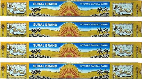 Stress Relief Suraj Sandalwood Incense - Mysore Sandal Bathi. Sold by 12 Packs in Saudi Arabia