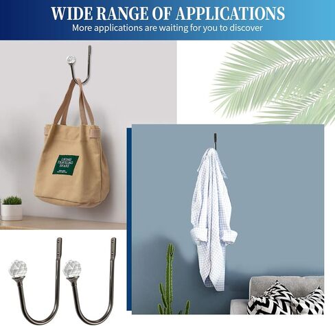 Anndason كريستال الستار Holdbacks المعادن الزخرفية الستار Holdbacks الرجعية الستار Tiebacks الستار الأقمشة Tiebacks مشرقة الستار Tieback السنانير الستار السنانير (4 قطع، أسود مشرق) in Kuwait