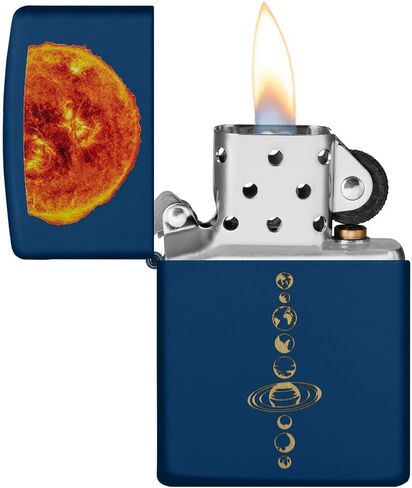 ولاعة للجيب بتصميم نظام الطاقة الشمسية Zippo بلون كحلي غير لامع in Saudi Arabia