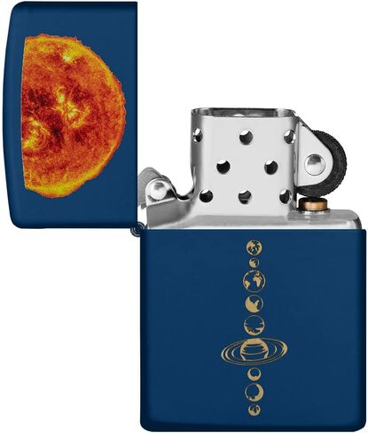 ولاعة للجيب بتصميم نظام الطاقة الشمسية Zippo بلون كحلي غير لامع in Saudi Arabia
