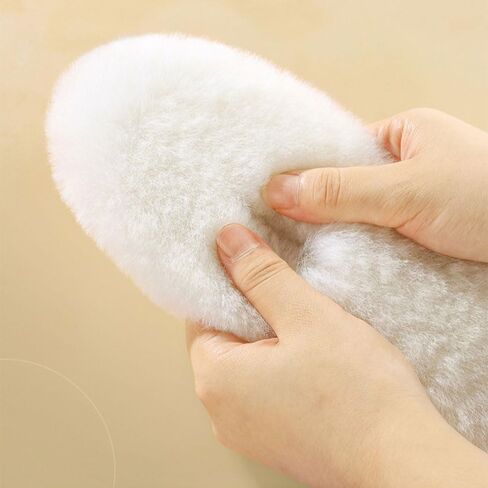 Linwnil 2Pairs Sheepskin Insoles Kid's Premium Thick Wool Fur Fleece Inserts Cozy & Fluffy for Children's in Saudi Arabia