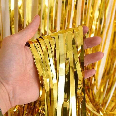 Sumind 4 عبوات من ستائر Mardi Gras Foil ستائر معدنية ذات أهداب ستارة لامعة لحفلات أعياد الميلاد وحفلات الزفاف وديكورات حفلات Mardi Gras (ألوان مختلطة) in Saudi Arabia