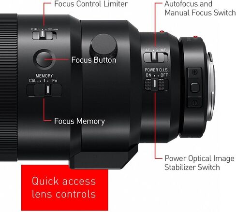 عدسة باناسونيك لوميكس جي لايكا دي جي إلماريت الاحترافية، 200 مم، F2.8 ASPH، MFT بدون مرآة، تتضمن محول تقريب 1.4X DMW-TC14، (متجددة) in Saudi Arabia