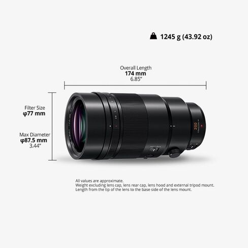 عدسة باناسونيك لوميكس جي لايكا دي جي إلماريت الاحترافية، 200 مم، F2.8 ASPH، MFT بدون مرآة، تتضمن محول تقريب 1.4X DMW-TC14، (متجددة) in Saudi Arabia