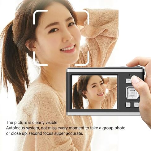 كاميرا رقمية 4K، كاميرا سيلفي بتكبير بصري 10X، تركيز تلقائي مع شاشة HD 2.88 بوصة للمبتدئين، كاميرا سفر مضادة للاهتزاز بقدرة 750 مللي أمبير في الساعة للتصوير الفوتوغرافي (أسود) in Kuwait