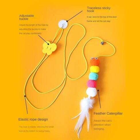 العاب قطط من الريش، العاب للقطط في الاماكن المغلقة، عصا لعبة للقطط، العاب تفاعلية مثيرة للاهتمام (مجموعة من قطعتين) in Kuwait