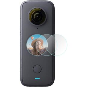 واقي شاشة متوافق مع كاميرا فيديو إنستا360 ون X2 الرياضية (3 حزم)، طبقة واقية من الزجاج المقسى WH1916 المضادة للفقاعات وبصمات الأصابع مضادة للغبار والكسر in Kuwait