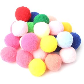 Jegtew Cat Toys, 30 Pcs Kitten Cat Ball Toys, Plush Pets Ball Toys, Puppies Play Sponge Ball in Kuwait