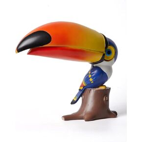 NENBOLEC Candy Dish Toucan Cookie Jar Plate Statue Sculpture Home Decor Arts Polyresin Gifts 23cm in Kuwait