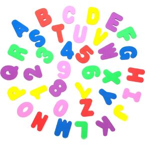 حوض استحمام آمن وناعم ABC 123 حروف وأرقام حمام رغوية - تلتصق بشكل سحري على الجدران الرطبة + بطة مطاطية إضافية | مجموعة لعب حوض الاستحمام التعليمية للأطفال بالحروف الأبجدية من سبيل آند كونت - 44 قطعة إضافية in Kuwait