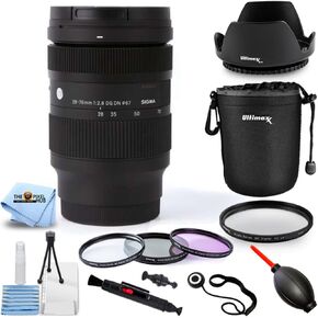 عدسة سيجما 28-70 ملم f/2.8 DG DN المعاصرة لسوني E 592965-10 قطع تتضمن حزمة الملحقات: عدسة غطاء التوليب، فلتر للأشعة فوق البنفسجية، قلم تنظيف، منفاخ، قطعة قماش من الألياف الدقيقة ومجموعة تنظيف in Kuwait