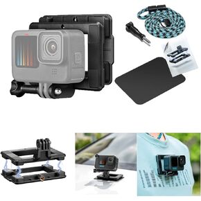 Pikioraz Magnetic Action Camera Mount for Gopro, Super Magnetic Mount Accessories Compatible with GoPro DJI Osmo and Most Action Cameras, Magnetic Chest Mount for Hero in Kuwait