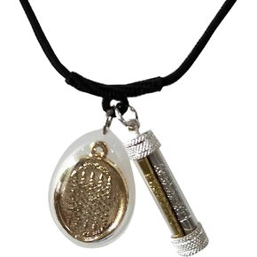 تميمة تايلاندية بوذا تعويذة مقدسة للرجال والنساء دلايات ثلاثة ملوك فضي ذهبي نات مع يانترا 5 صفوف فرا الذهب الثروة الغنية الحظ الماس درع مانترا السعادة حماية الحياة جيدة in Kuwait