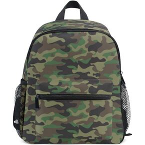 AUUXVA Kids Backpack Military Camo Camouflage School Bag Kindergarten Toddler Preschool Backpack for Boy Girls Children