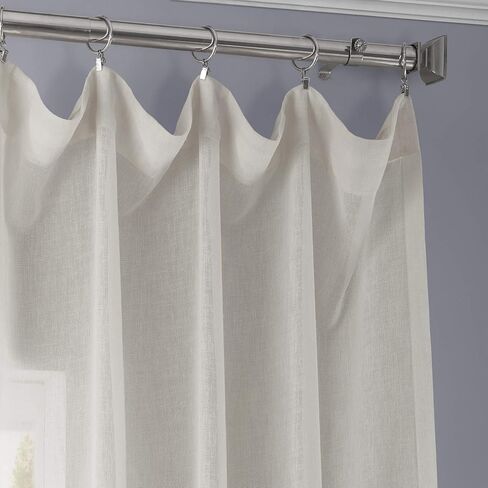 ستائر شفافة من الكتان بنصف سعر من HPD لغرفة المعيشة 50 × 84 (لوحة واحدة)، SHFLNCH-M019-84، أزرق لابيس 50 بوصة × 84 in Saudi Arabia